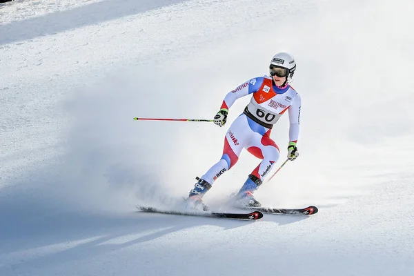 Killington November Andrea Ellenberger Sui Målområdet Efter Den Andra Körningen — Stockfoto