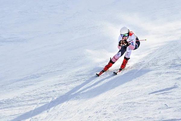 Killington Listopadu Andrea Komsic Zábřeh Cíli Druhé Kolo Obří Slalom — Stock fotografie