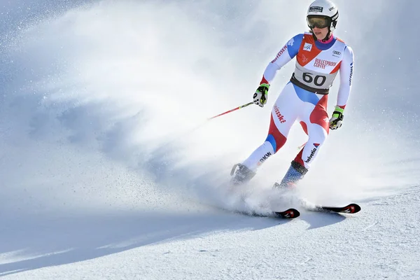 Killington November Andrea Ellenberger Sui Målområdet Efter Den Andra Körningen — Stockfoto