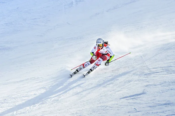 Killington Ноября Franziska Gritch Italy Finish Area Second Run Giant — стоковое фото