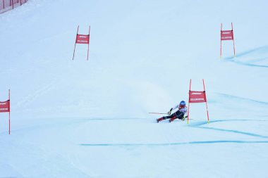 Killington, Vt - Kasım 24: Mikaela Schiffrin ABD Bitiş alanında büyük slalom Audi FIS kayak Dünya Kupası - 24 Kasım 2018 Killington, Vermont bardakta Killington adlı ikinci Çalıştır sonra. 