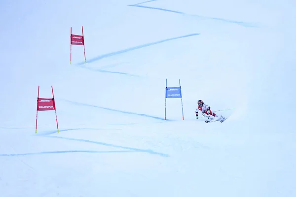 Killington 2018 Stephanie Brunner Aus Österreich Nach Dem Zweiten Lauf — Stockfoto