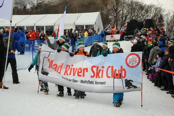 Killington Verenigde Staten November Een Opening Parade Finish Gebied Onderkant — Stockfoto