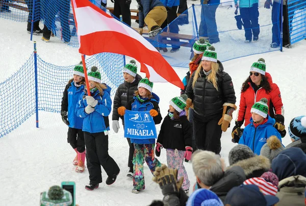 Killington Stany Zjednoczone Ameryki Listopada Otwarcie Parady Wykończenie Powierzchni Dolnej — Zdjęcie stockowe