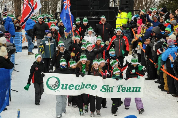 Killington Verenigde Staten November Een Opening Parade Finish Gebied Onderkant — Stockfoto