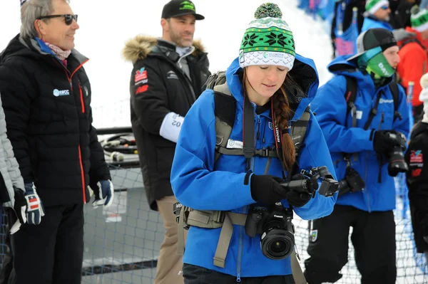 Killington Abd Kasım Bir Açılış Geçit Töreninde Bitiş Alanı Alt — Stok fotoğraf