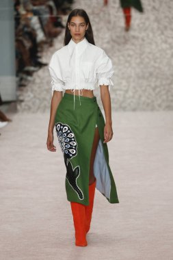 New York, Ny - 10 Eylül: Carolina Herrera New York moda haftası sırasında: 10 Eylül 2018 dizileri New York City.