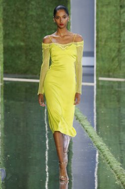 New York, Ny - Eylül 07: Manken New York moda haftası sırasında Cushnie için pist yürür: gösterir Galerisi ben New York'ta 7 Eylül 2018 bahar stüdyolarında.