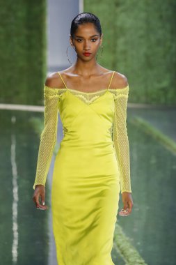 New York, Ny - Eylül 07: Manken New York moda haftası sırasında Cushnie için pist yürür: gösterir Galerisi ben New York'ta 7 Eylül 2018 bahar stüdyolarında.