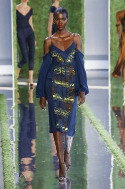 New York, Ny - Eylül 07: Manken New York moda haftası sırasında Cushnie için pist yürür: gösterir Galerisi ben New York'ta 7 Eylül 2018 bahar stüdyolarında.