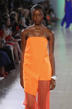 New York, Ny - Eylül 07: Manken pist Milly için Michelle Smith tarafından New York moda haftası sırasında yürür: gösterir New York'ta 7 Eylül 2018 bahar stüdyolarında Galerisi II.