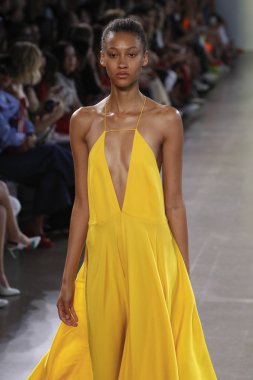 New York, Ny - Eylül 07: Manken pist Milly için Michelle Smith tarafından New York moda haftası sırasında yürür: gösterir New York'ta 7 Eylül 2018 bahar stüdyolarında Galerisi II.