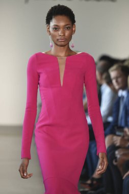 New York, Ny - Eylül 06: Manken Pamella Roland ilkbahar/yaz 2019 için pist 6 Eylül 2018 tarihinde New York moda haftası sırasında New York'ta yürür.