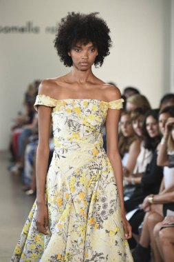New York, Ny - Eylül 06: Manken Pamella Roland ilkbahar/yaz 2019 için pist 6 Eylül 2018 tarihinde New York moda haftası sırasında New York'ta yürür.