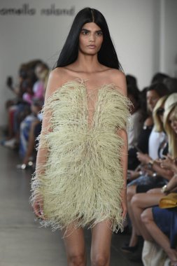 New York, Ny - Eylül 06: Manken Pamella Roland ilkbahar/yaz 2019 için pist 6 Eylül 2018 tarihinde New York moda haftası sırasında New York'ta yürür.