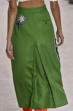 New York, Ny - 10 Eylül: Manken pist Carolina Herrera için New York moda haftası sırasında yürür: üzerinde gösterir 10 Eylül 2018 New York City.