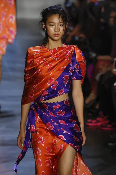 New York September Model Walks Runway Prabal Gurung Show New — Stock Photo, Image
