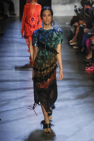 New York September Model Walks Runway Prabal Gurung Show New — Stock Photo, Image