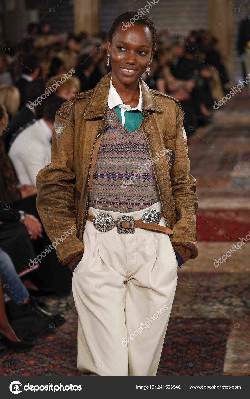 Ralph Lauren Runway New York September Model Walks Runway Ralph