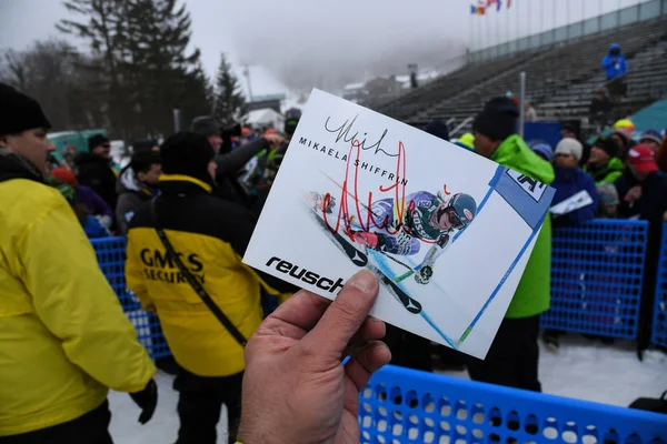 Killington Usa November Mikaela Shiffrin Signing Postcards People Fans Audi — Stock Photo, Image
