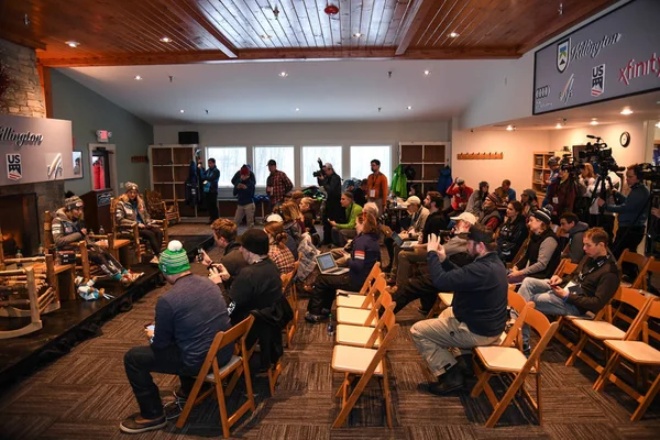 Killington Novembre Una Conferenza Stampa Dopo Killington Cup Killington Ski — Foto Stock