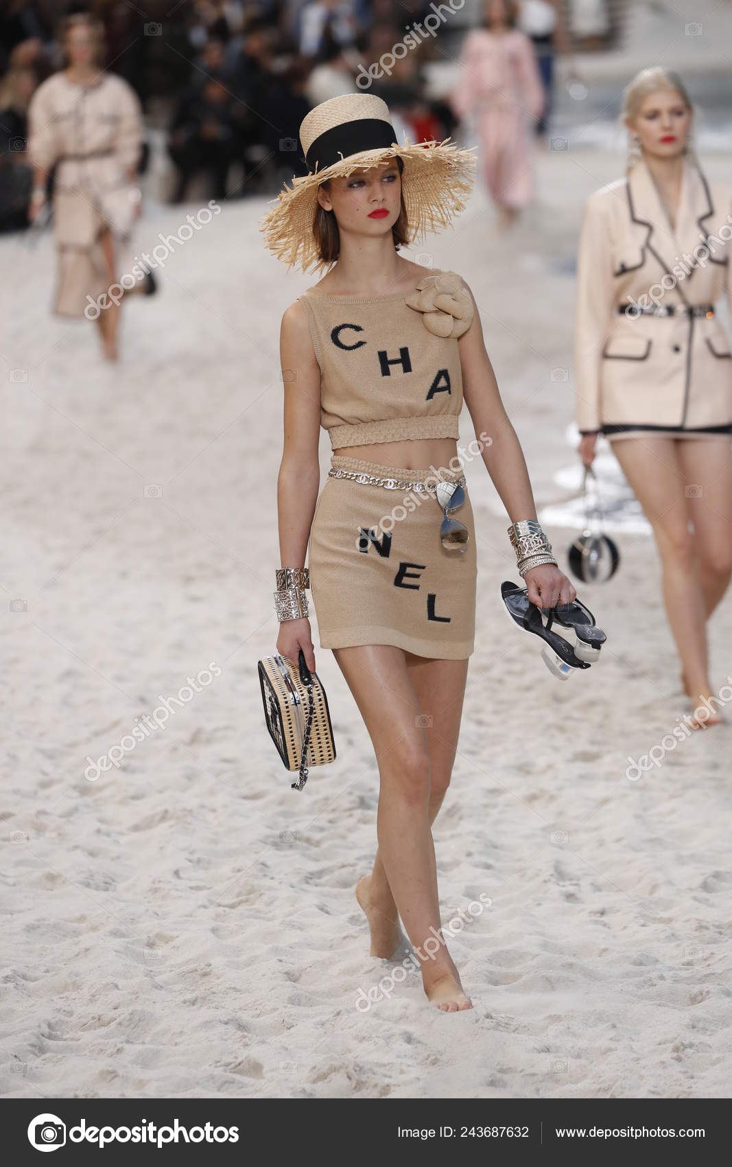A model walks the runway during the Chanel Ready to Wear show as part
