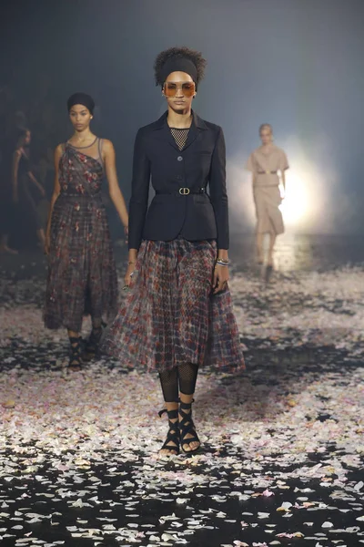 Paris France September Model Walks Runway Christian Dior Show Part — Stock Photo, Image