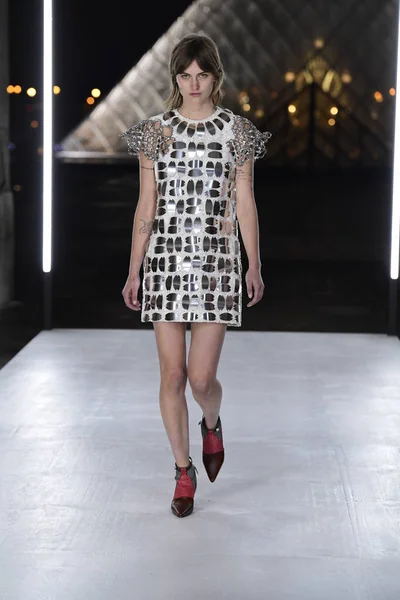 Paris France October Model Walks Runway Louis Vuitton Show Part — Stock Photo, Image