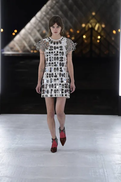 Paris France October Model Walks Runway Louis Vuitton Show Part — Stock Photo, Image