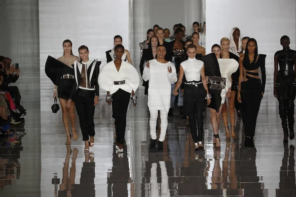 Parigi Francia Settembre Designer Olivier Rousteing Modella Cara Delevingne 5Th — Foto Stock