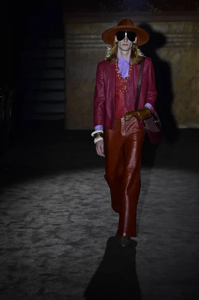 Paříž Francie Září Model Chodí Dráha Gucci Show 2019 Paris — Stock fotografie