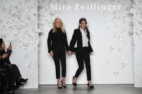 New York April Designers Mira Zwillinger Lihi Zwillinger Walk Runway — Stock Photo, Image