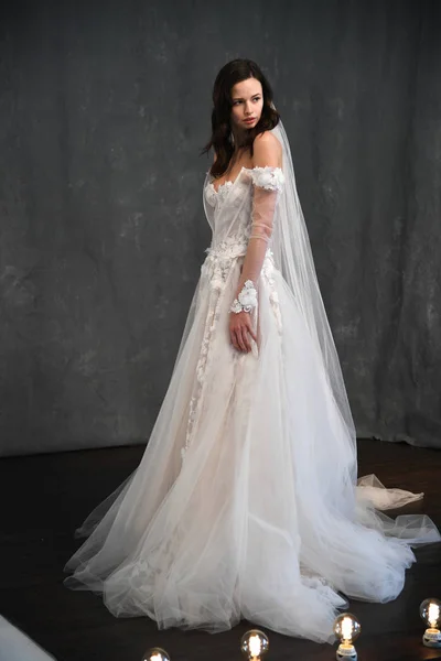 New York Április Modell Jelentő Során Galia Lahav Tavasz 2020 — Stock Fotó