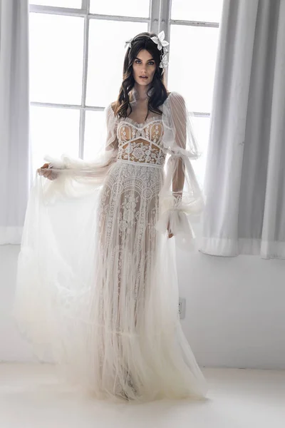 New York April Modell Poserar Galia Lahav Våren 2020 Bridal — Stockfoto