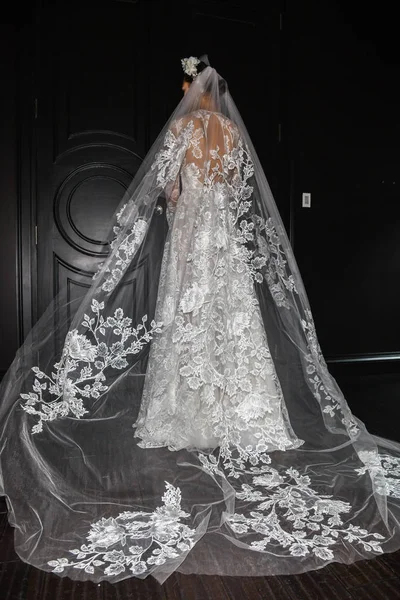 New York April Model Posing Naeem Khan Spring 2020 Bridal — Stock Photo, Image