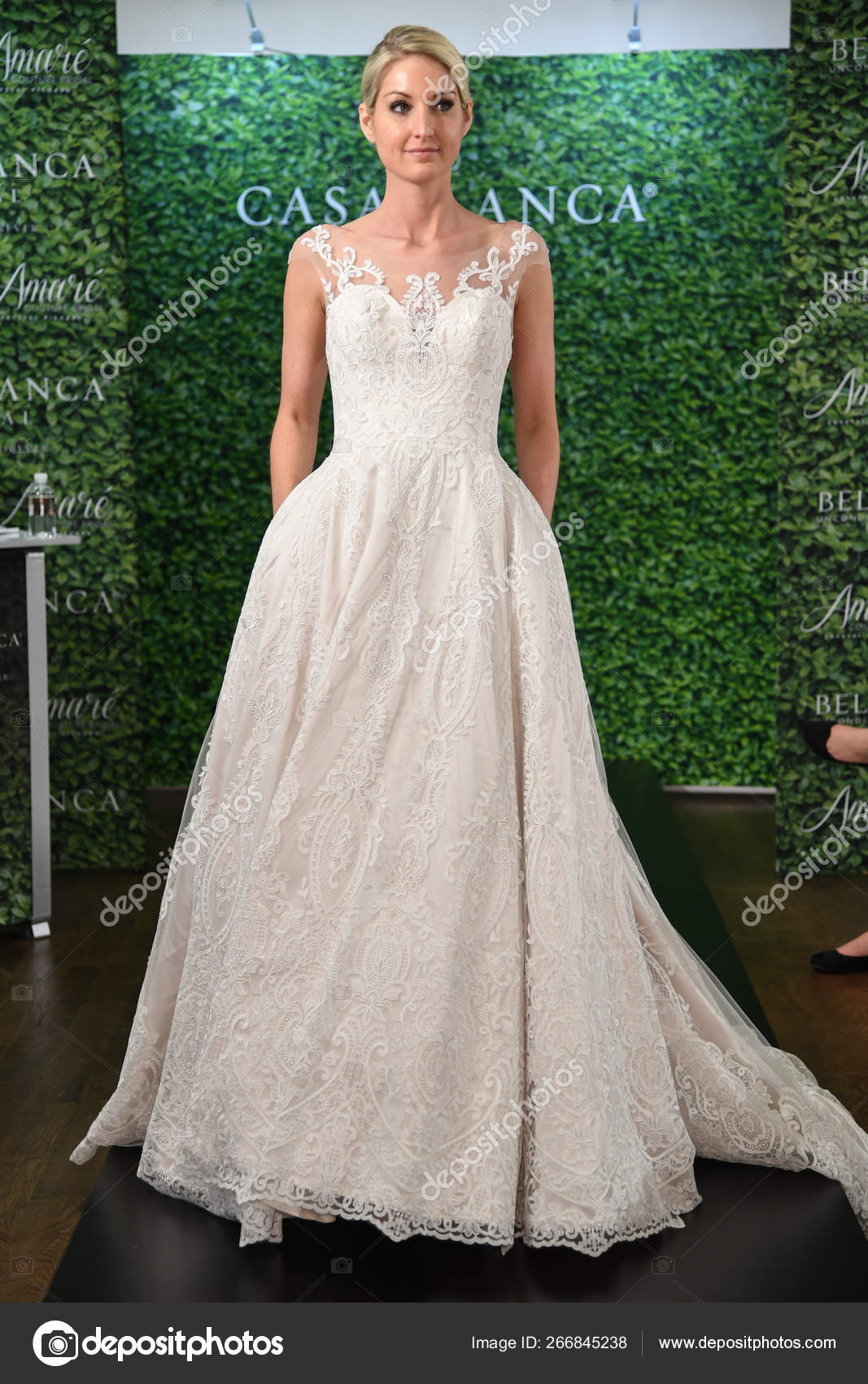 New York April Model Posing Casablanca Spring 2020 Bridal Fashion
