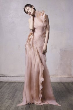 New York, Ny - 08 Şubat: Model Şubat'ta Nyfw sırasında Jason Wu Sonbahar Kış 2019 koleksiyonu için poz 8, 2019 New York'ta.