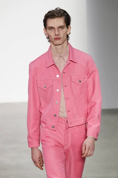 New York February Model Walks Runway Helmut Lang Women Men — Stock Photo, Image