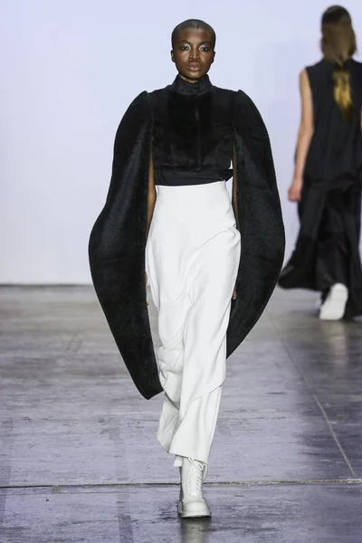 New York February Model Walks Runway Hogan Mclaughlin Fashion Show — Stock Photo, Image
