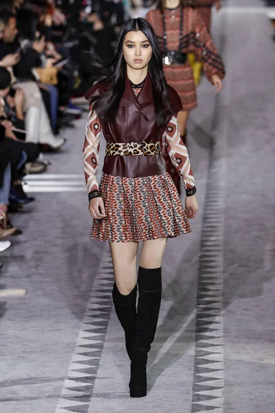 New York Februari Estelle Chen Loopt Landingsbaan Tijdens Longchamp Fw19 — Stockfoto