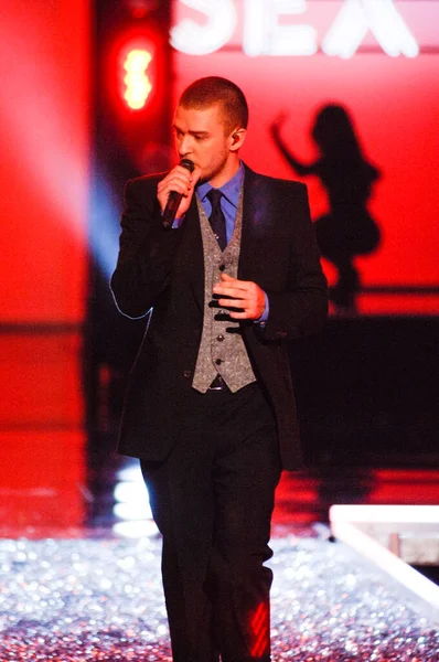 Hollywood November Justin Timberlake Uppträder Victoria Secret Fashion Show Landningsbana — Stockfoto