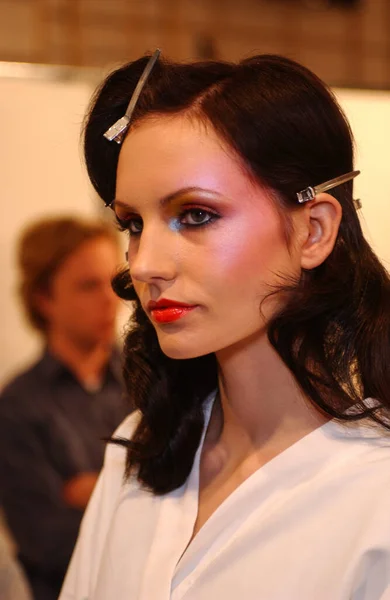 Paříž Francie Října2003 Model Agnese Přehlídka Módy Valentina Ready Wear — Stock fotografie