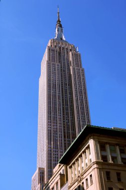 New York skyscraper on a background of blue sky