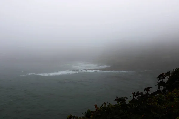Widok na Pacyfik w mglisty poranek, Ameryka — Zdjęcie stockowe