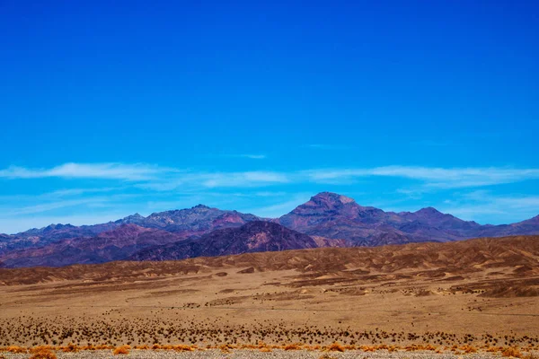 Różne Warstwy Parku Narodowego Dolina Śmierci Kolorowymi Górami Wydmami Usa — Zdjęcie stockowe