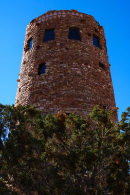 Indian Desert View Watchtower, Büyük Kanyon 'un güney sınırı, Arizona, ABD