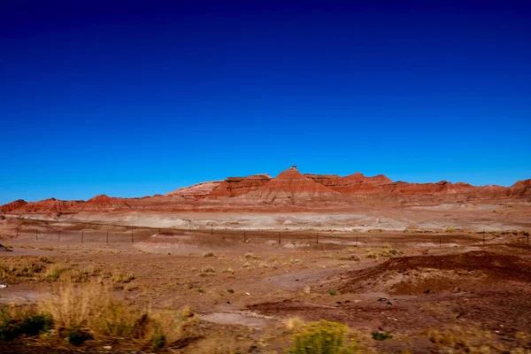 Boundless area desert. Red mountain. Red land Arizona