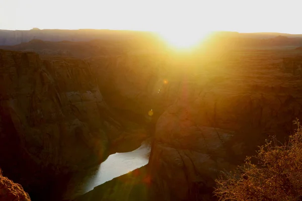 Amazing Sunset Vista Horseshoe Bend Page Arizona — Stock Photo, Image