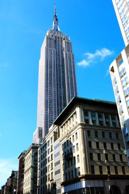 New York - 25 Ağustos 2018: Fotoğraf New York'taki Empire State Binası