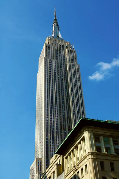 New York August 2018 Landmark Empire State Surrounding Buildings Midtown Stock Picture